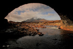 Old Sligachan Bridge en Cuillin Mountains, Isle of Skye